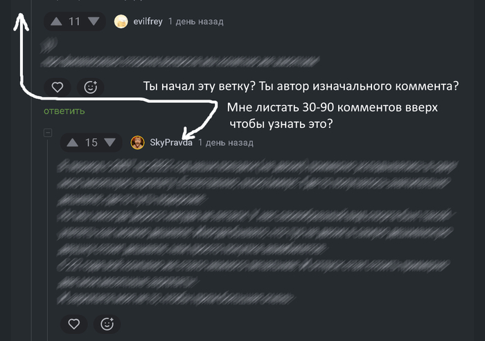 Значок автора комментария