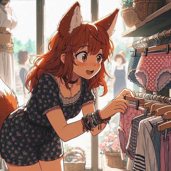     , , , , Anime Art,  , Original Character, , Animal Ears, , , , Ginger & White, 