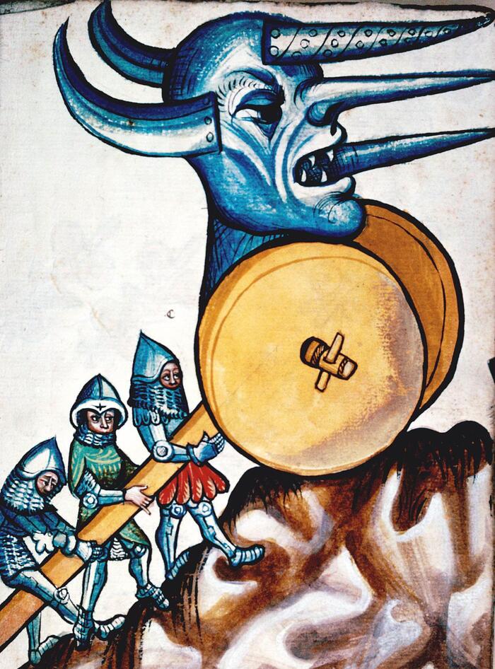 Конрад Кейзер, "Беллифортис", Германия, ок. 1405 г. Франция, Муниципальная библиотека Безансона.