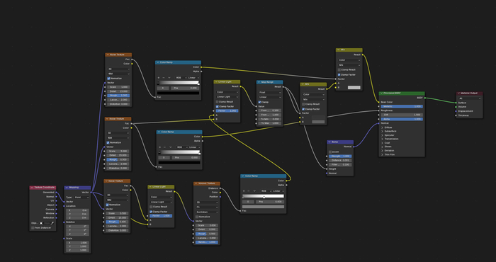 Ноды металла. Возможно я или что то не то подрубил или упустил.