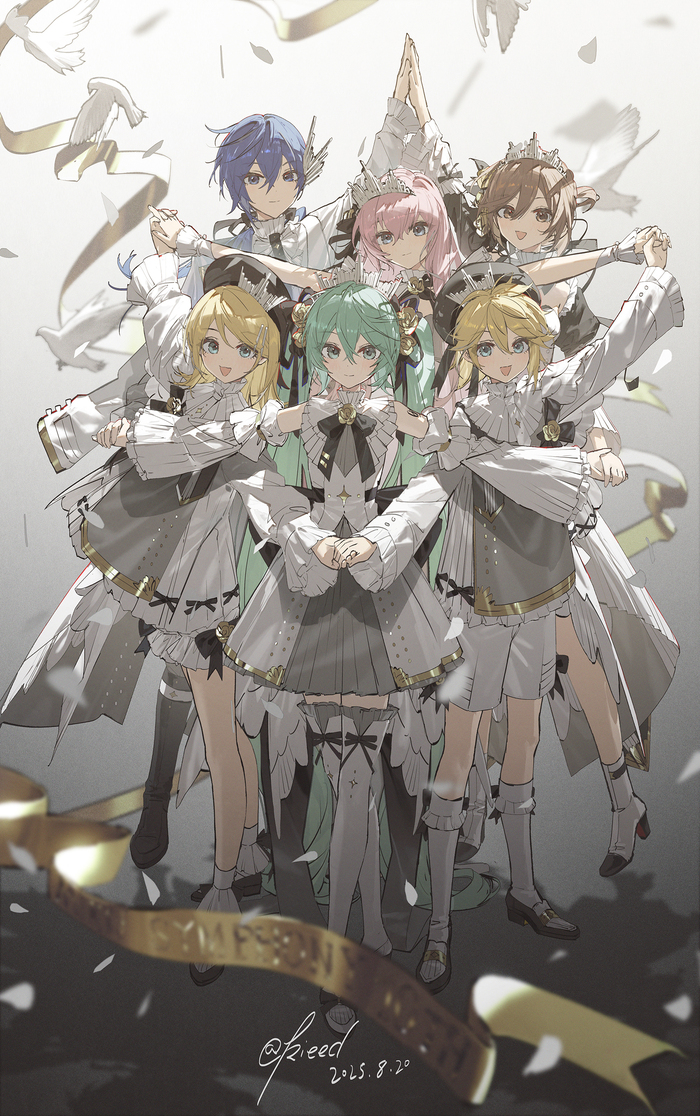 Vocaloid , Anime Art, Hatsune Miku, Kagamine Rin, Kagamine Len, Megurine Luka, Meiko, , , , , Kieed, ,  , , , 