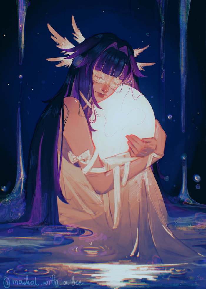   Anime Art, , , Genshin Impact, Columbina (Genshin Impact)