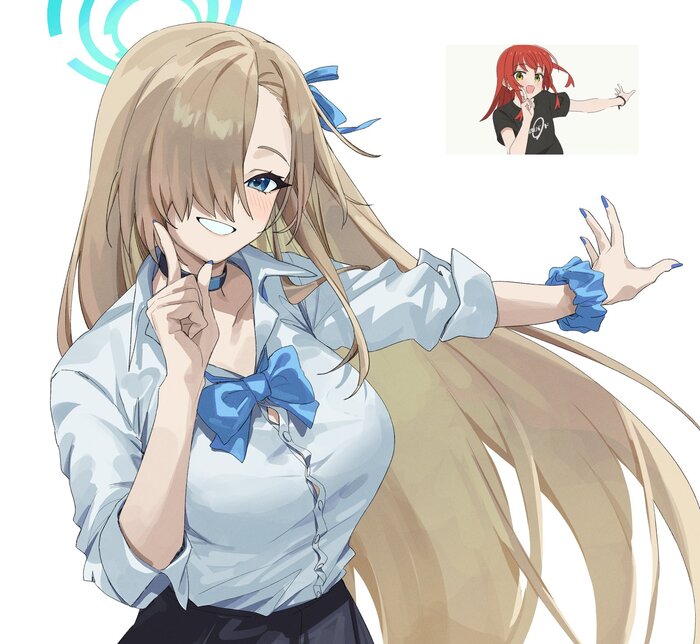Ichinose Asuna #049 , Anime Art, Blue Archive, Ichinose Asuna, , , , , -, , Bocchi the Rock!, Oshi no Ko, Kita Ikuyo