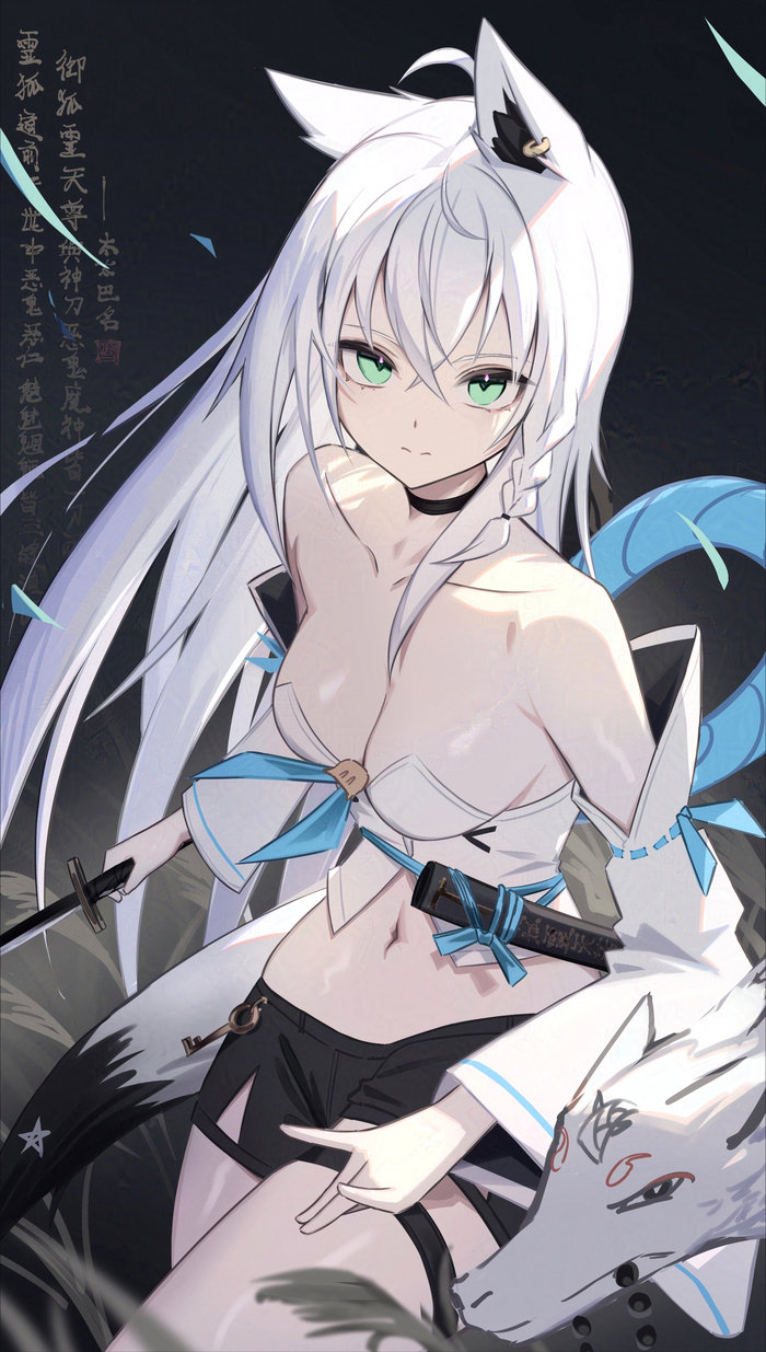 Fubuki Anime Art, , Virtual YouTuber, Shirakami Fubuki, Hololive, Animal Ears