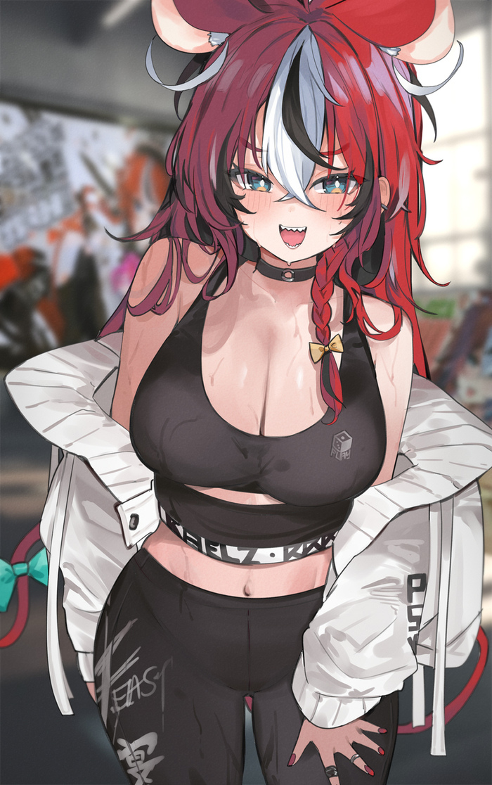 Hakos Baelz #001 , Anime Art, Hololive, Hakos Baelz, , Animal Ears, , , ,  