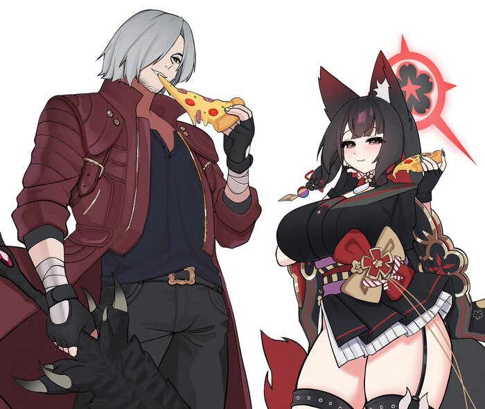 , ,  , Anime Art,  , Blue Archive, Kosaka Wakamo, Devil May Cry, , 