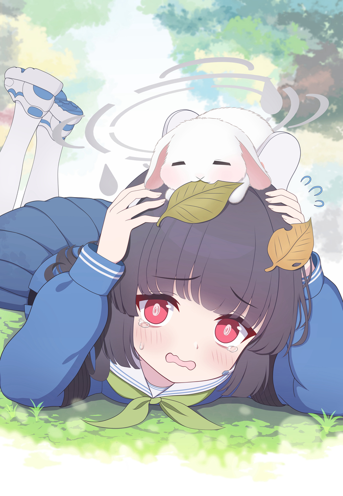 D-don't eat mee~... , Anime Art, Blue Archive, Kasumizawa Miyu, , , , 