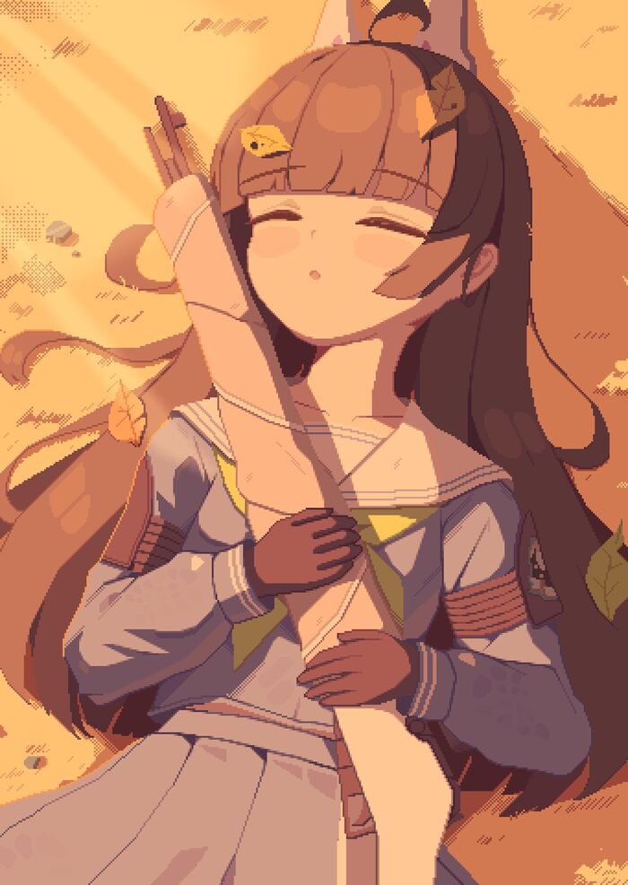 D-don't eat mee~... , Anime Art, Blue Archive, Kasumizawa Miyu, , , , 