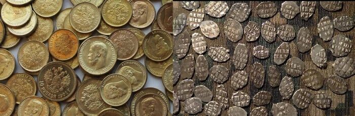 В России находят клады с серебряными и золотыми монетами разных времен.