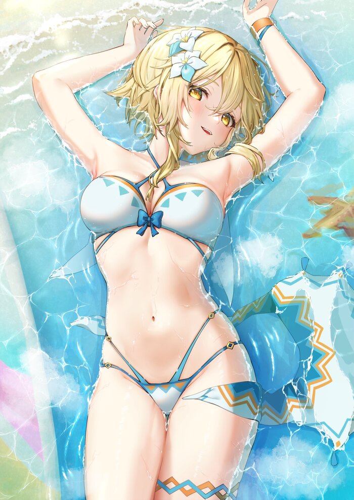 Lumine #017 , Anime Art, Genshin Impact, Lumine (Genshin Impact), , , , , 