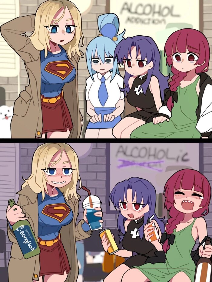  , , Anime Art, Bongf, , Aqua, Konosuba, Misato Katsuragi, Evangelion, Hiroi Kikuri, Bocchi the Rock!, 