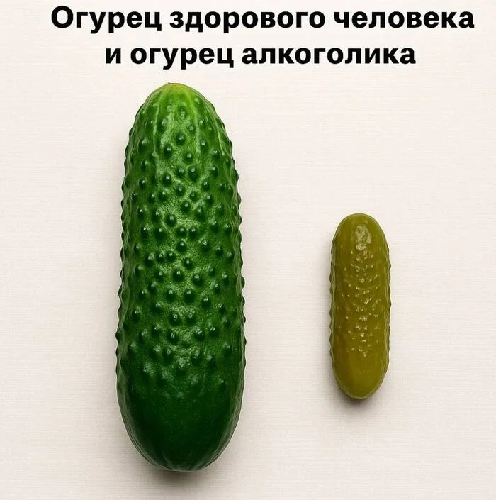 Наглядная разница Странный юмор, Огурцы