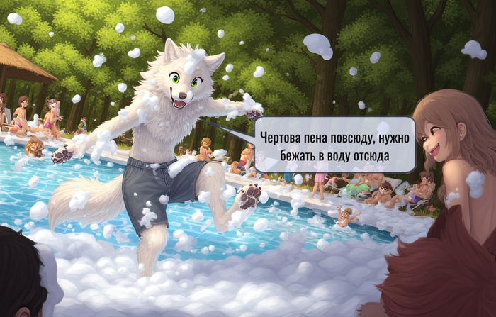 Wolfmks Neiro Art #62 "Worker " ,  , Furry Art,  , Furry wolf,   , 