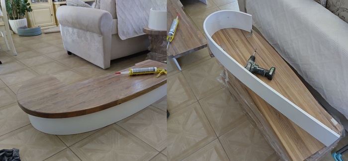 Гнутый подступенник из фанеры в эмали