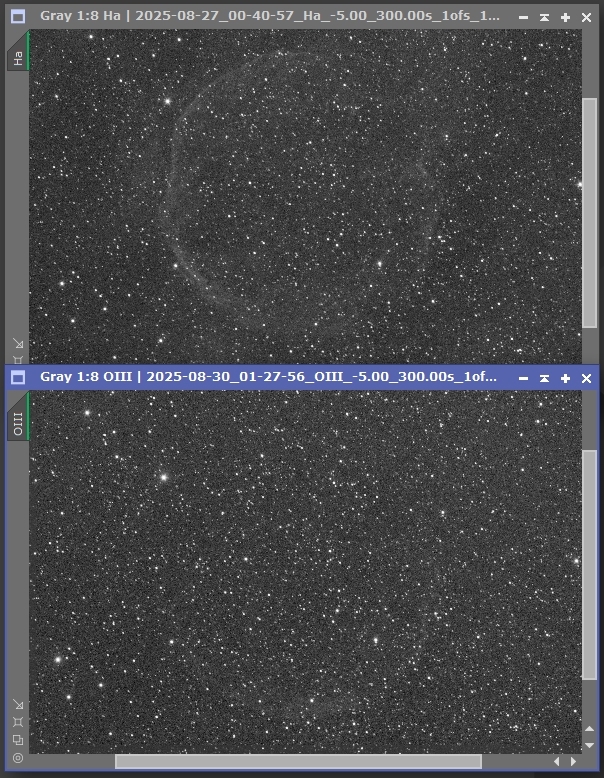 картинка сравнение одиночный кадр 5минут в водороде и под ним одиночный кадр 5минут в кислороде
