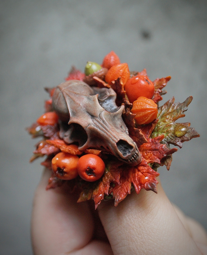 Брошки, сережки ) черепа в цветах Полимерная глина, Лепка, Рукоделие без процесса, Длиннопост, Череп, Своими руками, Украшение, Брошь, Серьги, Цветы, Творчество, Искусство, Готика, Неформалы