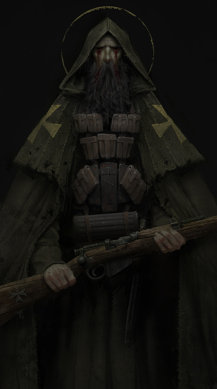 Священник-снайпер.