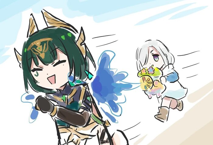     Genshin Impact, , Anime Art, , Xinzoruo, Yelan (Genshin Impact), Shenhe (Genshin Impact), , Nefer (Genshin Impact),   