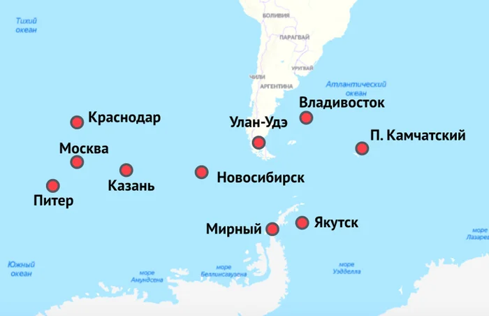 Что находится прямо под Россией с обратной стороны Земли Земля, Планета Земля, География, Длиннопост, Россия, Карты, Текст