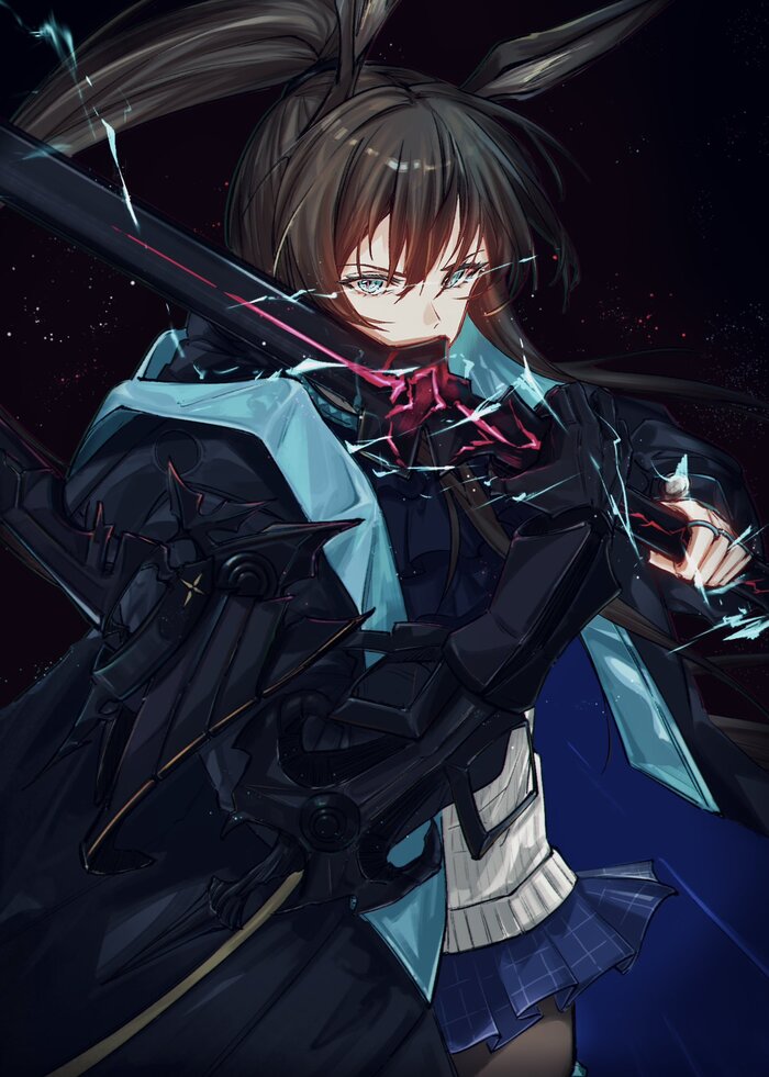  Anime Art, , Amiya, Arknights, Animal Ears, 