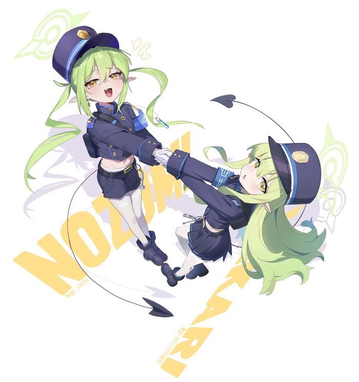        , Anime Art, Blue Archive, Tachibana Nozomi, Tachibana Hikari, 