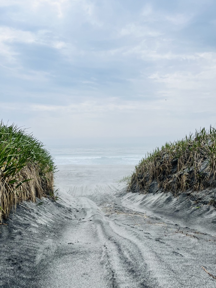 Съезд на Океанское побережье, когда пересекаешь Ветровой перешеек.