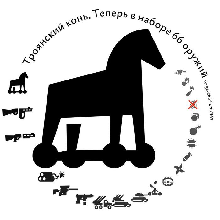 Почти ежедневная иконка — троянский конь