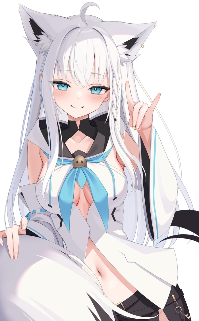 Fubuki , Anime Art, Animal Ears, Shirakami Fubuki, Hololive, Virtual YouTuber