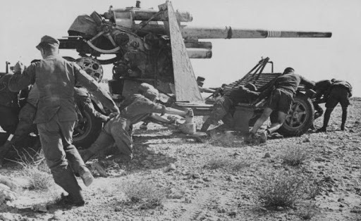 FLAK 36 африканского корпуса в бою