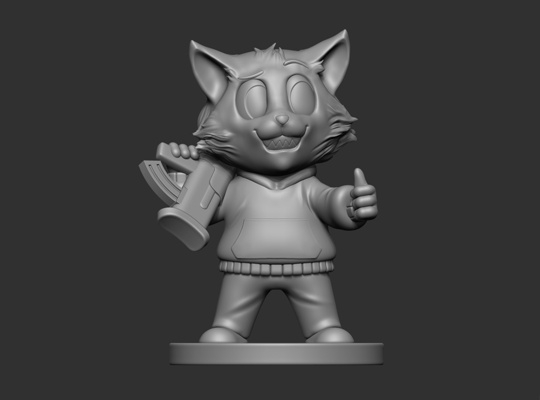 Ну и цифровая скульптура на основе чибика. Кстати, плазменный карабин в представлении художников должен быть такой (Скульптор: SF, <!--noindex--><a href="https://pikabu.ru/story/chibikkot_iz_kastyi_edinstva_13232905?u=https%3A%2F%2Fvk.com%2Fclub224743591&t=https%3A%2F%2Fvk.com%2Fclub224743591&h=a67dcb79358d3b0537b932a96e3289f734f0127a" title="https://vk.com/club224743591" target="_blank" rel="nofollow noopener">https://vk.com/club224743591</a><!--/noindex-->)