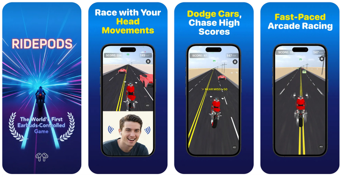 На iOS вышли гонки с управлением через AirPods