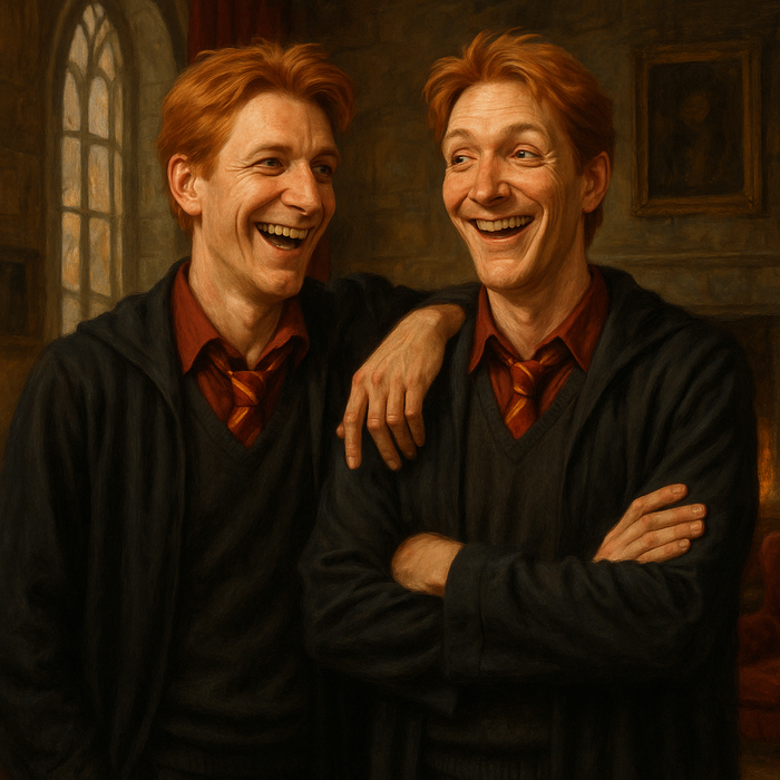 Повзрослевшие Фред и Джордж Уизли