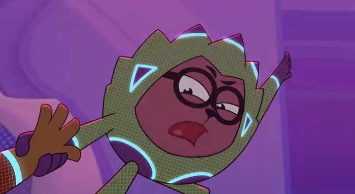 Ёжик призывает нас верить в лучшее. Самому хочется. Кадр из 1 серии, где двое симулируют попадание чего-то длинного в комету и выживания после