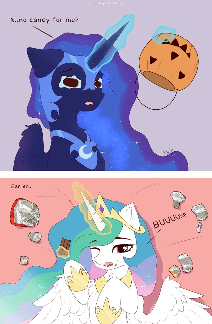 Мне не досталось конфет?