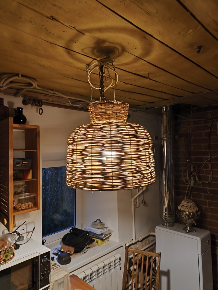 Плетеный абажур.