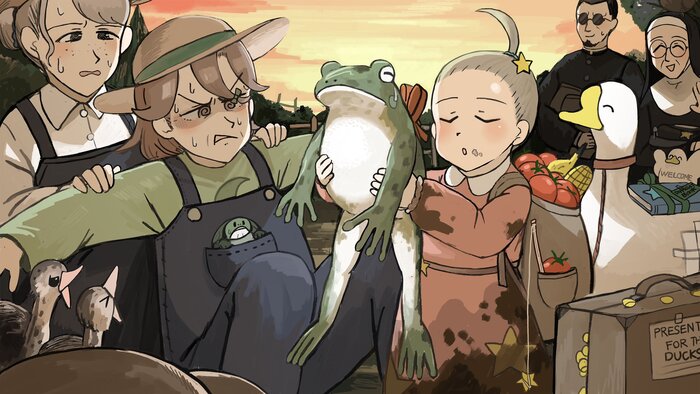 - Смотрите какую лягуху вырастила.