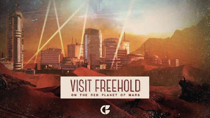 Открытка времен Золотого века. Город Фригольд был венцом достижений человечества