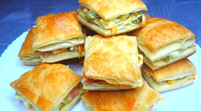 Закуска из готового слоеного теста