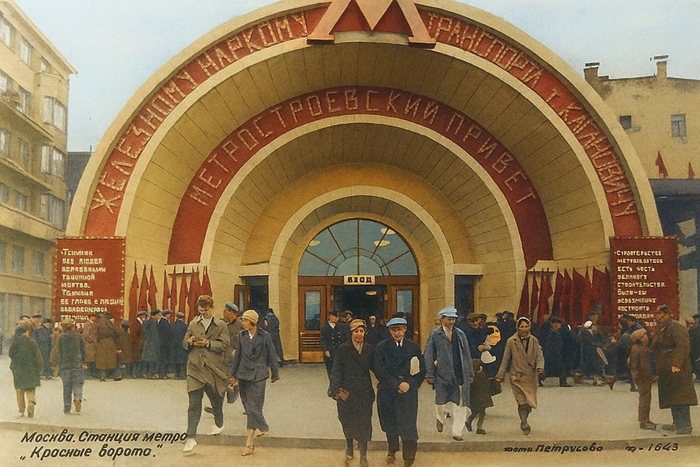 Вестибюль станции метро «Красные Ворота», 1938