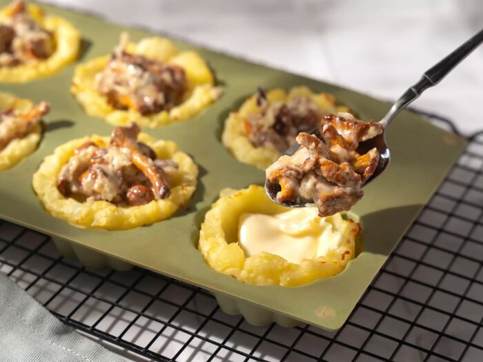 КАРТОФЕЛЬНЫЕ КОРЗИНКИ С ГРИБАМИ