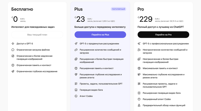  Chat GPT Plus   Chat GPT Pro