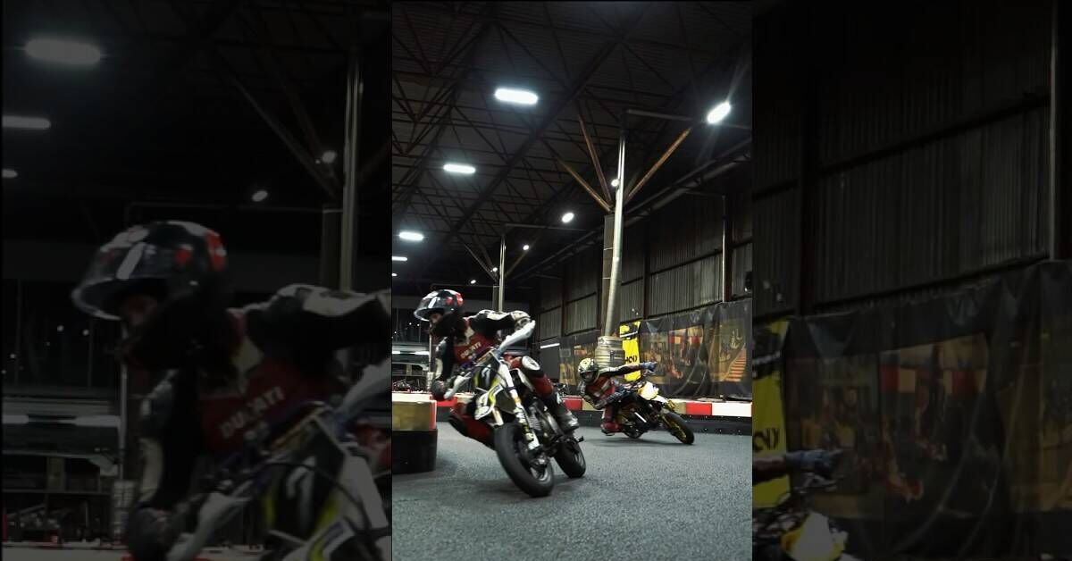 Training on small motorcycles. On a small track. - My, Pit bike, Moto, Motorcyclists, Youtube, Motard, Motorcycles, Speed, Video, Short videos