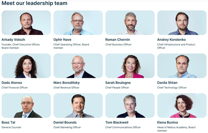 Руководители компании Nebius