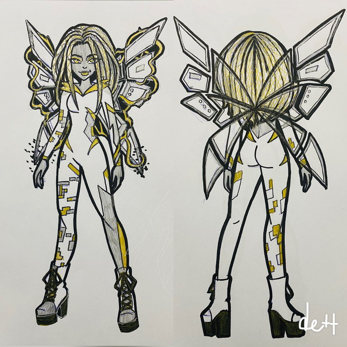 Эскиз финального образа феи Ноктуры