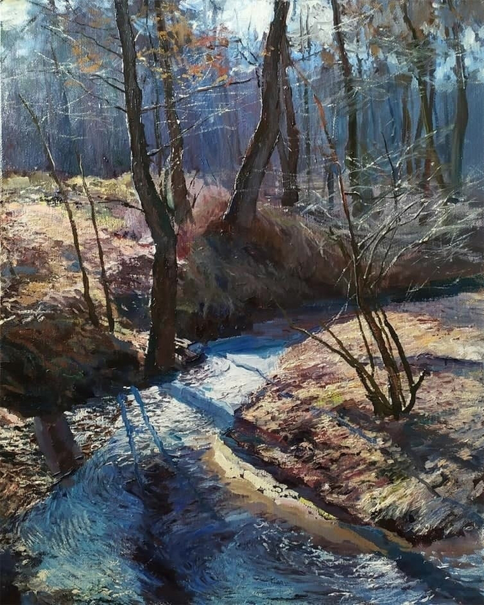 Первый иней. 40х50. Холст. Масло