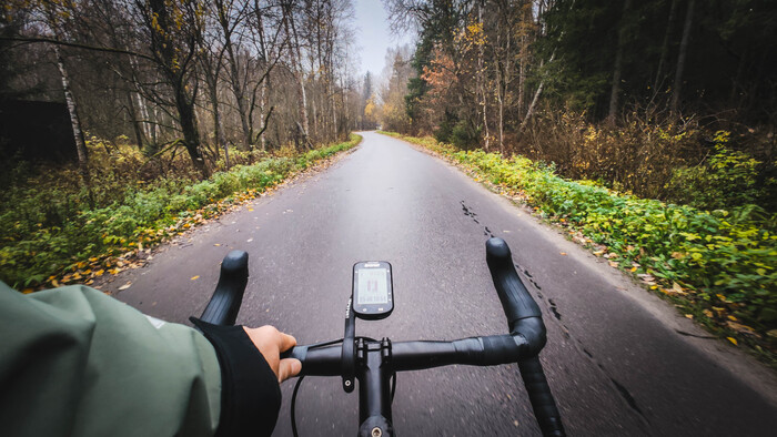 На велике прокатился. Мокро, туманно и по осеннему атмосферно