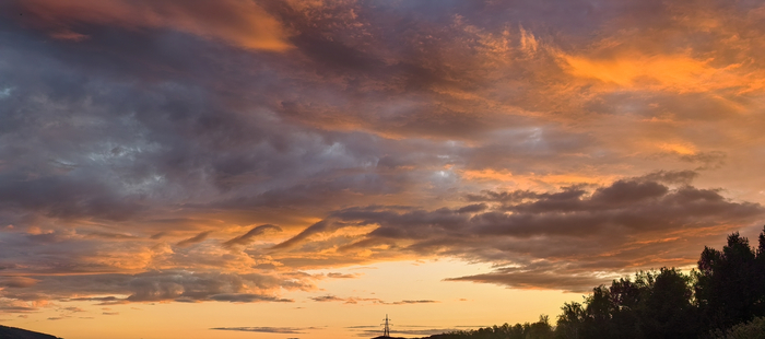 закат над Енисеем