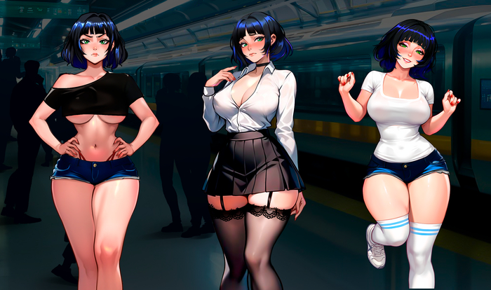 Мия на разных этапах разработки