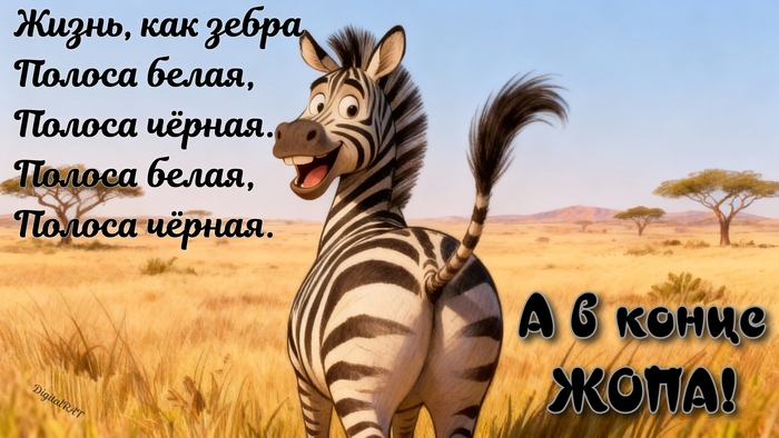 Жизнь - как зебра... С понедельником