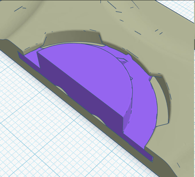 Фиолетовое - это сторона крепления